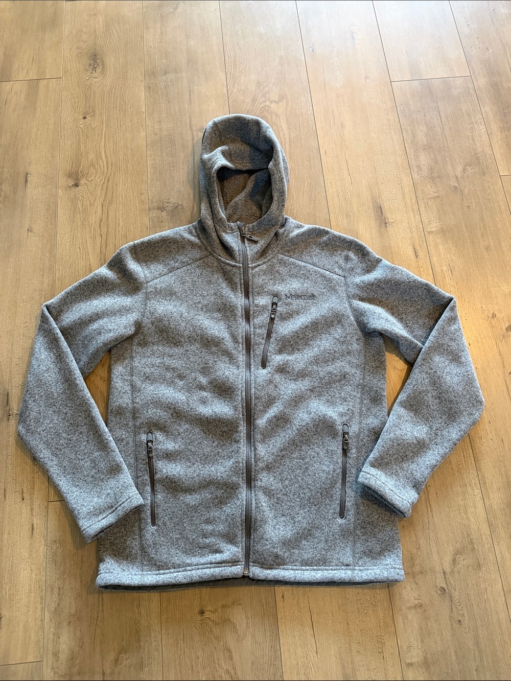 Marmot Men's Drop Line Fleece Hooded Full-Zip Sweater Jacket Size M Gorpcore